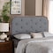Baxton Studio Shanti Classic and Traditional Grey Fabric and Walnut Brown Finished Wood King Size Headboard 237-12645-ZORO - alternate 2